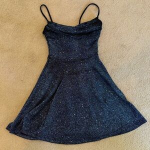 Windsor Black Glitter Homecoming Dress